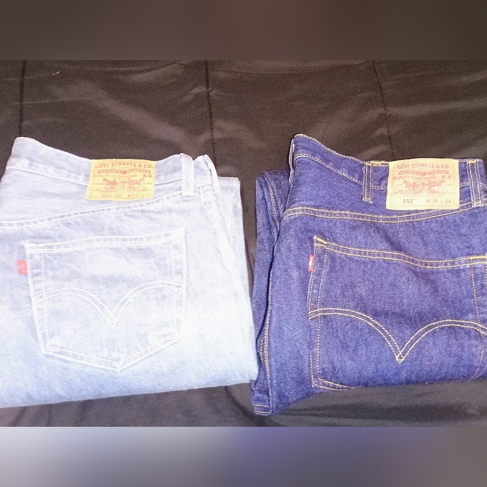2Pr Levi's 501 Jeans Sz 38X34 Men's
